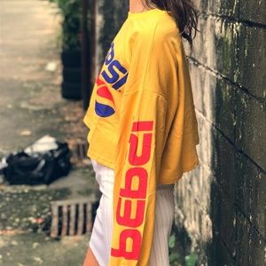 Pepsi Long-Sleeve Crop Top
